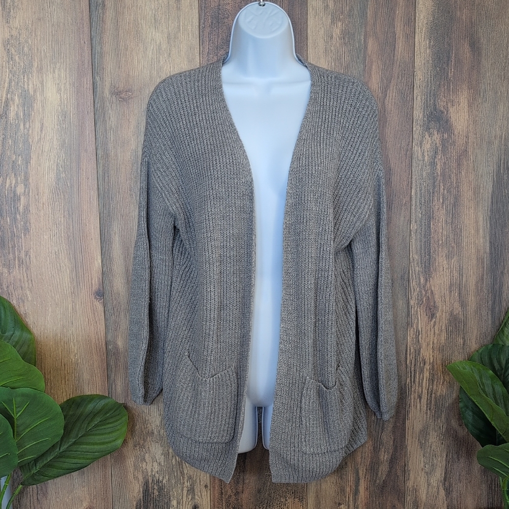 Wild Fable Gray Knit Sweater Open Front Cardigan S                 225E